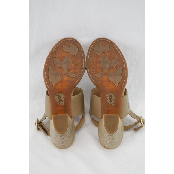 EUC Born 'Cindie' Light Gray Heels | Sz 10, Sabbia/Rosa, Leather - Picture 8 of 9